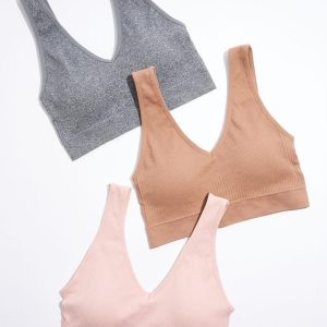 Plus Size Ribbed Bralette Set
