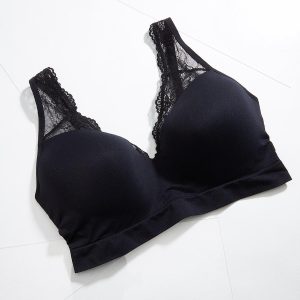 Plus Size Lace Trim Wire- Free Bra