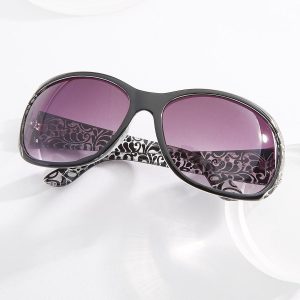 Etched Leaf Sunglasses