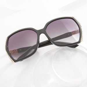 Bling Trim Black Sunglasses