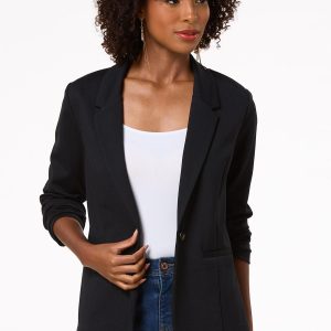Petite Solid Ponte Blazer