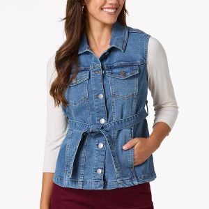 Belted Denim Vest