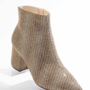 Rhinestone Houndstooth Booties