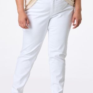 Plus Petite The Perfect Jean - White Denim Skinny