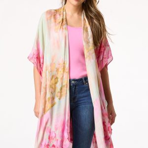 Watercolor Floral Kimono