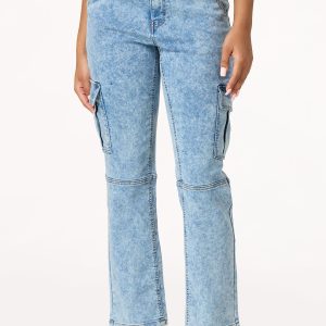 Petite Cozy Knit Cargo Jeans