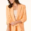 Solid Linen Boyfriend Blazer