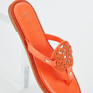 Rhinestone Medallion Sandals