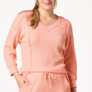 Seamed Waffle Top