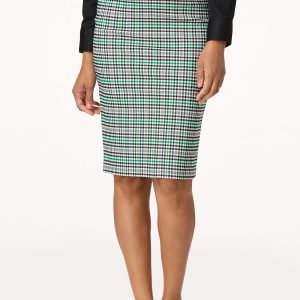 Lucky Plaid Pencil Skirt