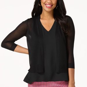 Solid Sheer Cardigan