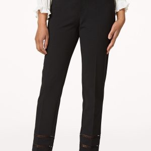 Petite Crochet Hem Ankle Pants