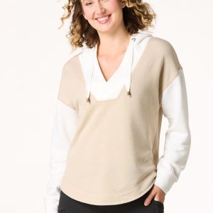 Two- Tone Hooded Top