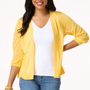 Sheer Balloon Sleeve Cardigan