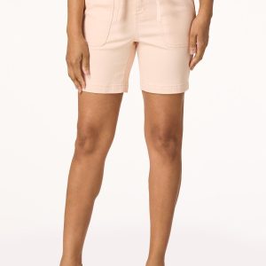 Pink Belted Denim Shorts