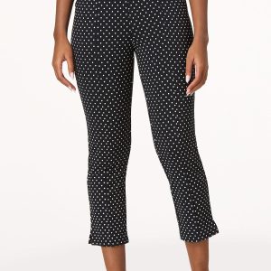 Cropped Dotted Ponte Pants