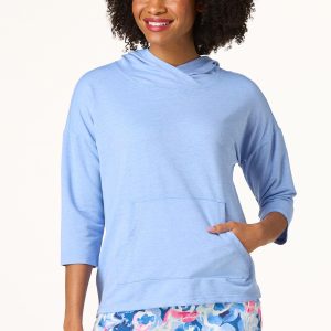 Contrast Stitch Hooded Top