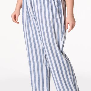 Plus Petite Stripe Linen Pants