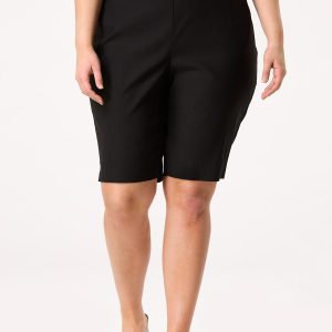 Plus Size Bengaline Bermuda Shorts
