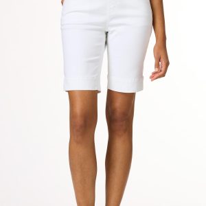 Solid High Rise Bermuda Shorts