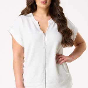 Plus Size Heather Gray Sleeveless Jacket