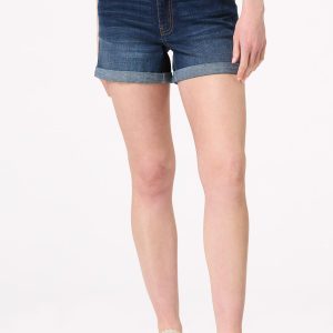 Rolled Denim Shorts