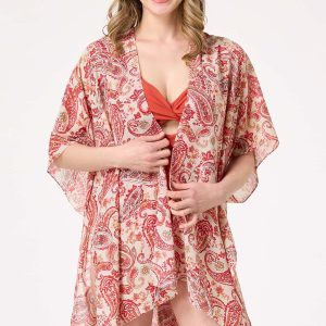 Paisley Floral Studded Cover- Up