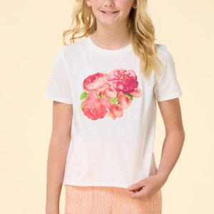 Girls Rose Graphic Tee