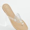 Rhinestone Lucite Medallion Sandals