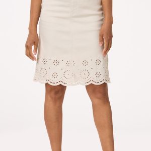 Eyelet Denim Skirt