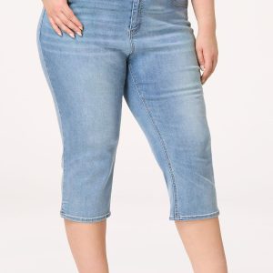 Plus Size High Rise Superflex Crop Skinny Jeans