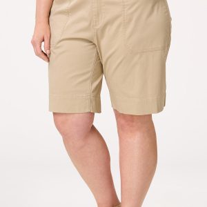 Plus Size Solid Utility Bermuda Shorts