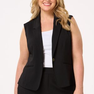 Plus Size Crepe Scuba Knit Vest