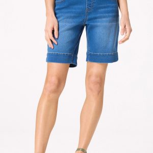 Stretch Pull- On Denim Shorts