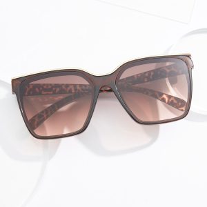 Gold Bar Leopard Arm Sunglasses