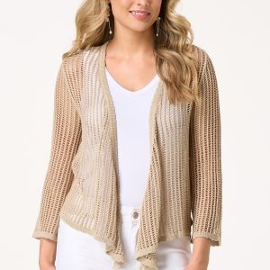 Shimmer Open Stitch Cardigan
