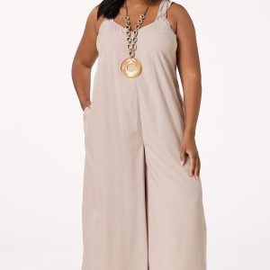 Plus Size Knotted Strap Genie Jumpsuit