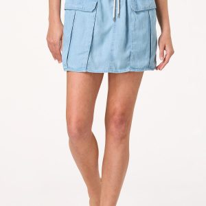 Smocked Drawstring Skort