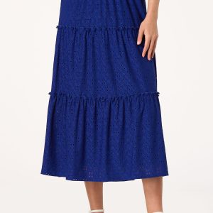 Eyelet Tiered Skirt