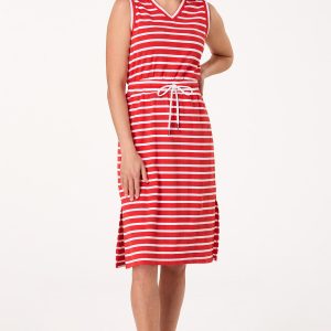 Ribbed Drawstring Waist Dress