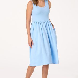 Mix Solid Ribbed Dress
