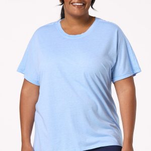 Plus Size Faded Blue Top