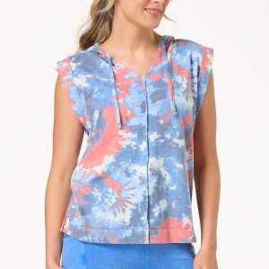 Tie Dye Hooded Top