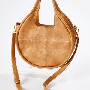 Tubular Handle Round Crossbody