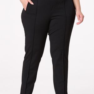 Plus Size Pintuck Slim Ankle Pants