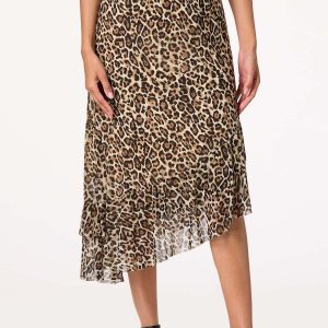 Mesh Animal Print Skirt