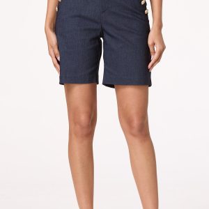 Sailor Button Denim Shorts