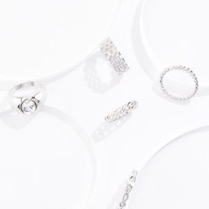 Silver Statement Multi Ring Set
