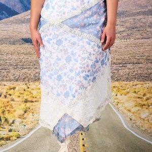 Plus Size Festival Floral Mesh Skirt