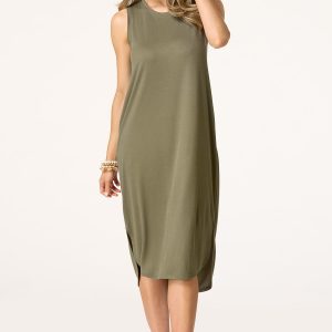 Ribbed Shirttail Tank Dress